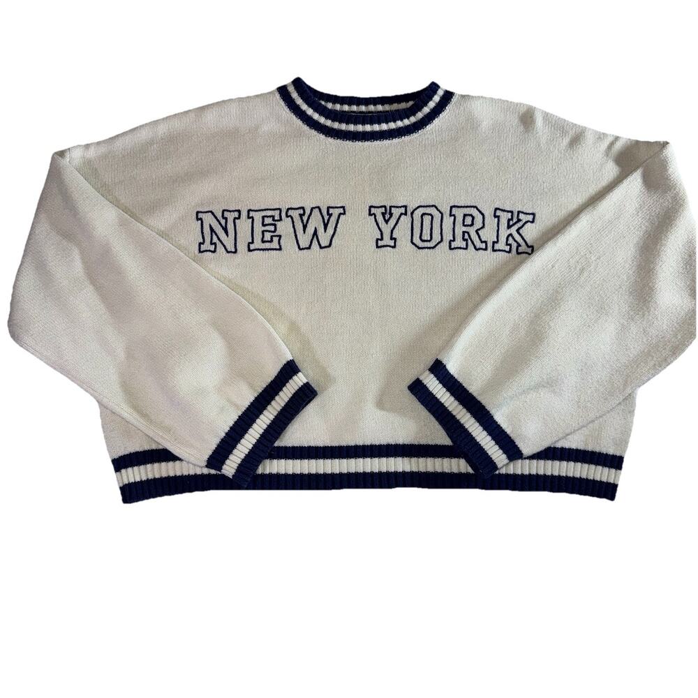 NEW YORK Sincerely Jules Cropped Jr's sweater- Small (48x17.5) Oversized